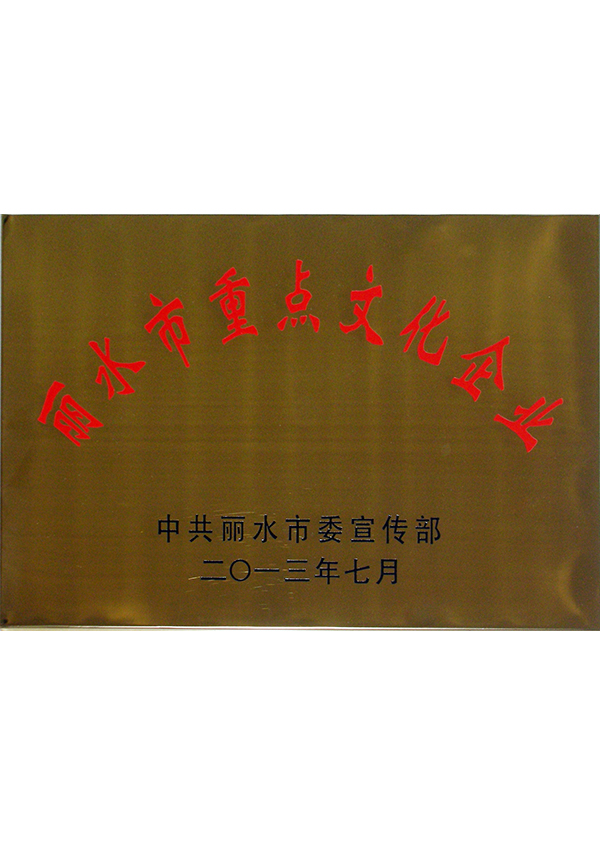 麗水市重點(diǎn)文化企業(yè)